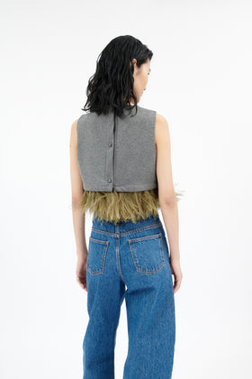 Flannel Jersey Top, Light Flannel from ODEEH 