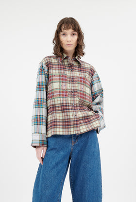 Fancy Clan Checks Bluse, Multicolor from ODEEH 