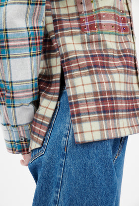 Fancy Clan Checks Bluse, Multicolor from ODEEH 