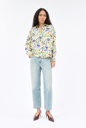 Florets Bluse, Pale Yellow from ODEEH 