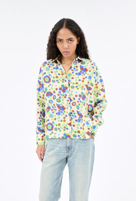 Florets Bluse, Pale Yellow from ODEEH 