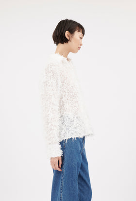 Fringy Tapes Bluse, Cream from ODEEH 