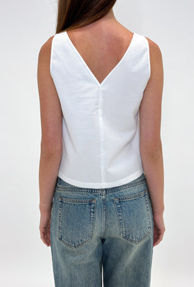 Piqué Top, White from ODEEH 