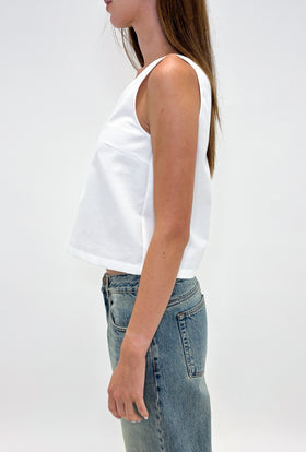 Piqué Top, White from ODEEH 