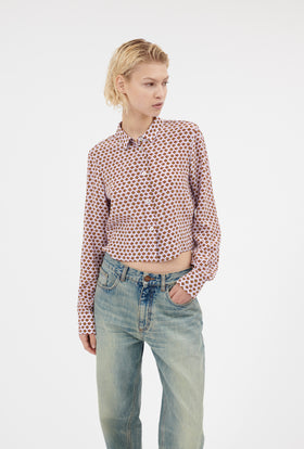 Mini Lillies Bluse, Light Lilac from ODEEH 