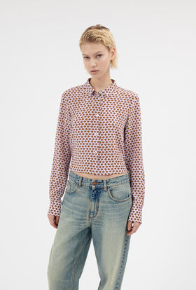 Mini Lillies Bluse, Light Lilac from ODEEH 