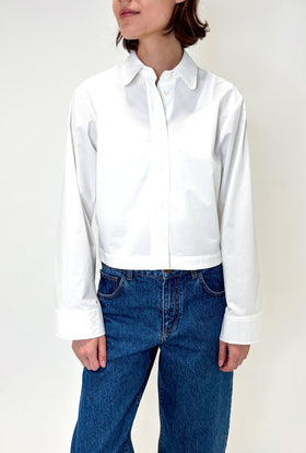 Poplin Bluse, White from ODEEH 
