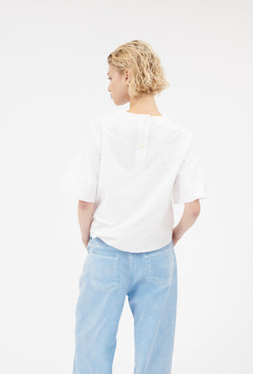 Techno Cotton Bluse, White from ODEEH 