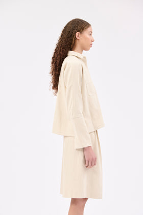 Natural Serge Bleached Bluse, Almond from ODEEH 