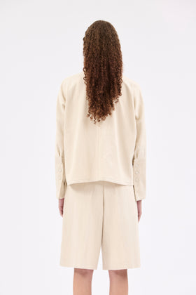 Natural Serge Bleached Bluse, Almond from ODEEH 
