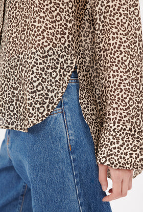 Habotai Leo Bluse, Café Noir from ODEEH 