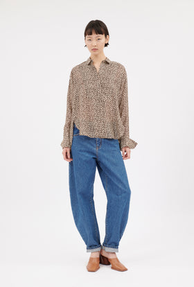 Habotai Leo Bluse, Café Noir from ODEEH 