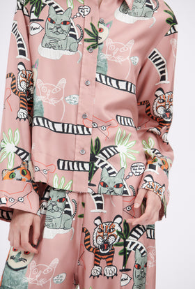 Cats & Tigers Bluse, Blush from ODEEH 