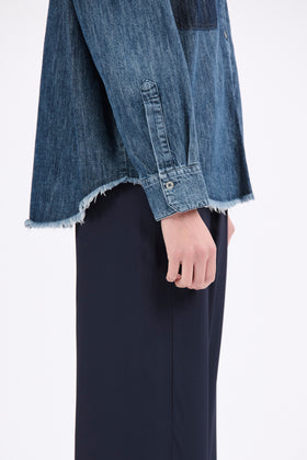 Blue Denim Bluse, Indigo from ODEEH 