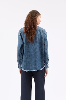 Blue Denim Bluse, Indigo from ODEEH 
