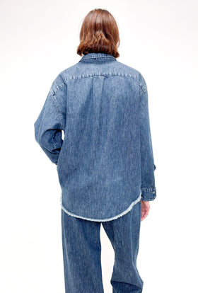 Blue Denim Bluse, Indigo from ODEEH 