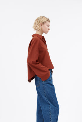 Light Oxford Wool Bluse, Spice from ODEEH 