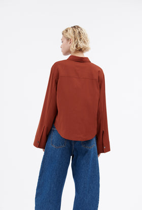 Light Oxford Wool Bluse, Spice from ODEEH 