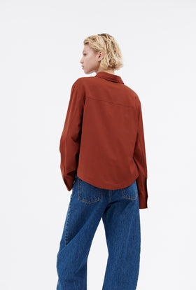 Light Oxford Wool Bluse, Spice from ODEEH 
