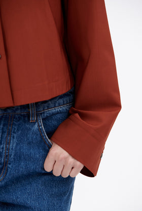 Light Oxford Wool Bluse, Spice from ODEEH 