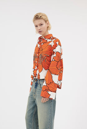 Hibiscus Cotton Bluse, Lipstick from ODEEH 