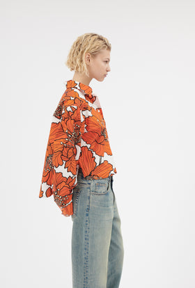 Hibiscus Cotton Bluse, Lipstick from ODEEH 
