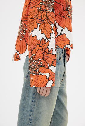 Hibiscus Cotton Bluse, Lipstick from ODEEH 