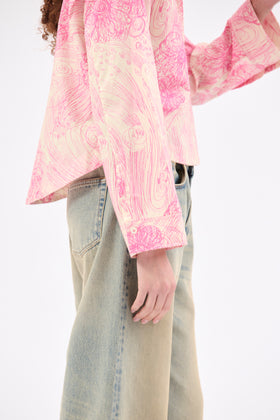 Scribbles Bluse, Pink from ODEEH 