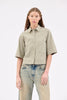 Crinkled Oxford Shirt, Putty from ODEEH 