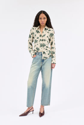 CHINE BLOSSOMS Bluse, Almond from ODEEH 