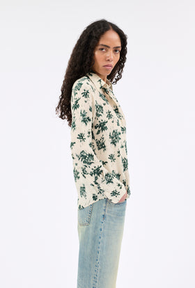 CHINE BLOSSOMS Bluse, Almond from ODEEH 