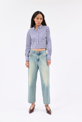 ROMAN STRIPE Bluse, Ink from ODEEH 