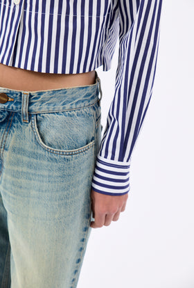 ROMAN STRIPE Bluse, Ink from ODEEH 
