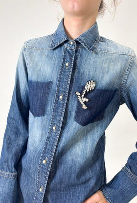 Denim Bluse, Indigo from ODEEH 