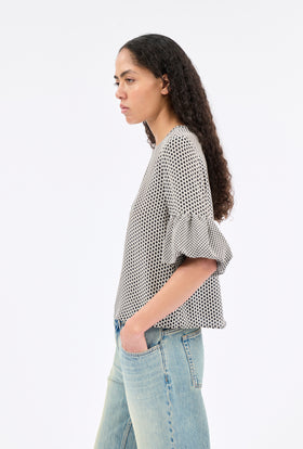 MINIMAL Bluse, Black White from ODEEH 