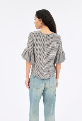 MINIMAL Bluse, Black White from ODEEH 