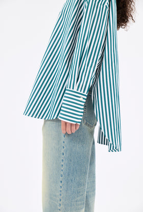 ROMAN STRIPE Bluse, Juniper from ODEEH 