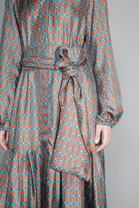 Cuboids Kleid, Burnt Orange from ODEEH 
