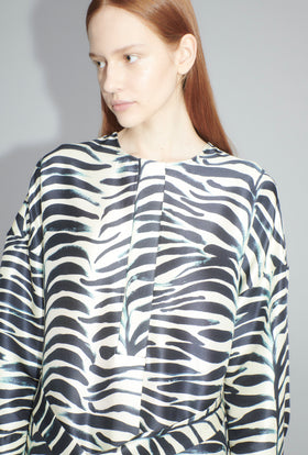 Big Op-Art Tree Kleid, Black White from ODEEH 