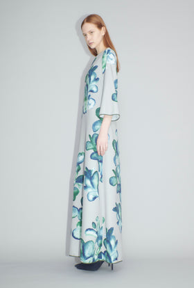 Aquarell Flowers Kleid, Pale Silver from ODEEH 