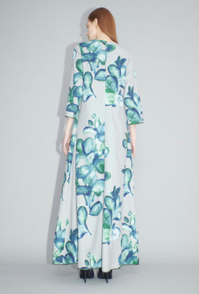 Aquarell Flowers Kleid, Pale Silver from ODEEH 
