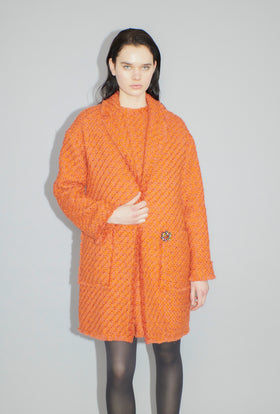 Bouclé Tweed Kleid, Mandarin from ODEEH 