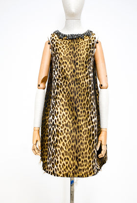 Leopard Jaquard Kleid, Hazelnut from ODEEH 