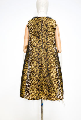 Leopard Jaquard Kleid, Hazelnut from ODEEH 