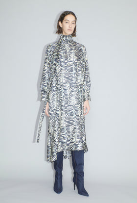 Op-Art Tree Kleid, Black White from ODEEH 