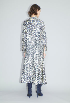 Op-Art Tree Kleid, Black White from ODEEH 