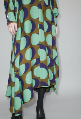 Big Double Dot Kleid, Moss from ODEEH 