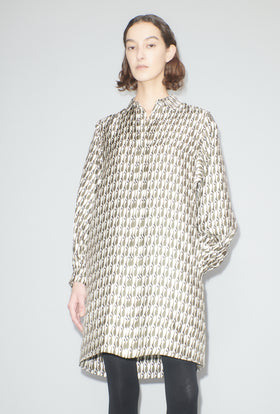 Abstract Penguins Kleid, Brown Olive from ODEEH 