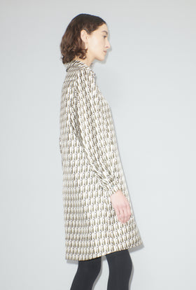 Abstract Penguins Kleid, Brown Olive from ODEEH 