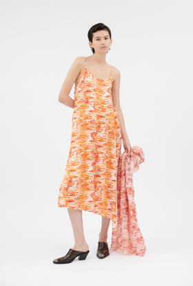 Big Brush Strokes Kleid, Lava from ODEEH 